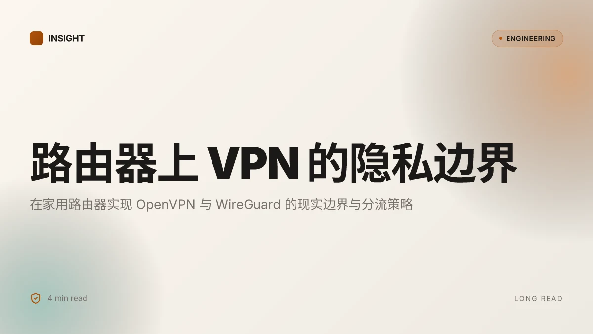 路由器科学上网：详细指南与设置教程 vpn怎么挂 | OpenVPN/WireGuard 分流与隐私保护