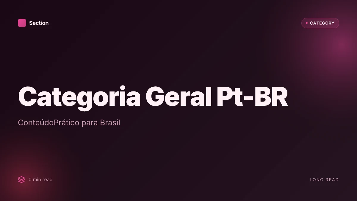 Categoria Geral Pt-BR